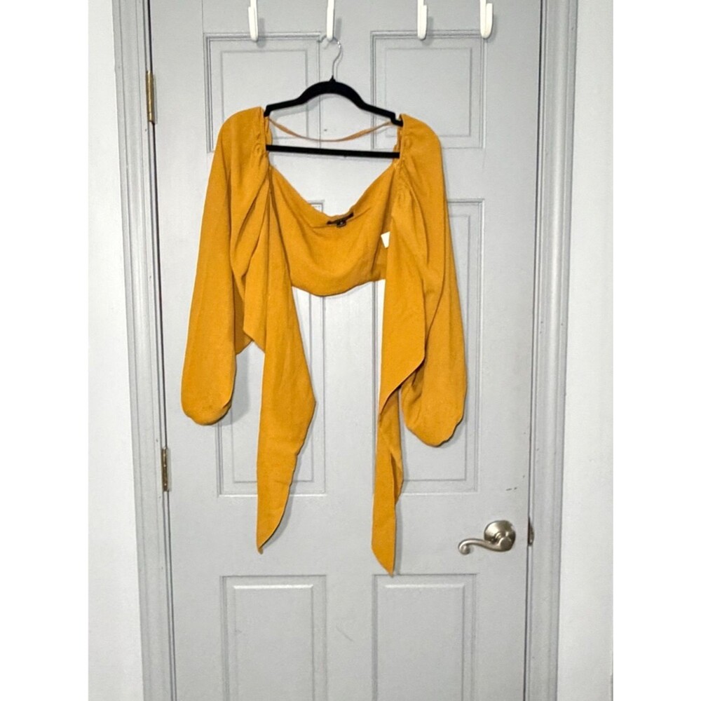 Hers and mine Women's Yellow and Orange Crop-top